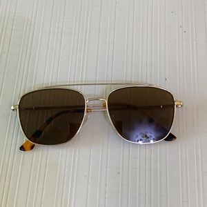 Express gold frame aviator Sunglasses